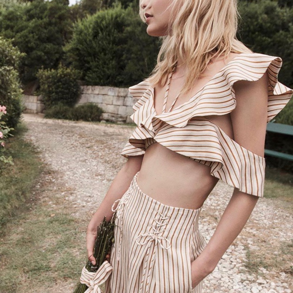 Zimmerman painted heart cropped top